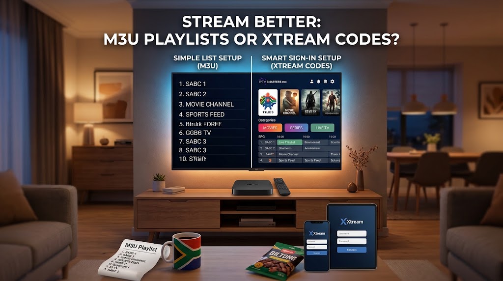 Xtream Codes API vs. M3U Playlists: IPTV Connection Protocols Compared - South African IPTV Blog